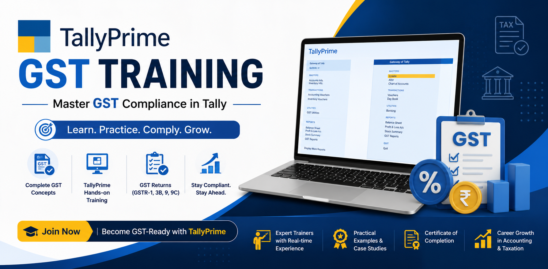 TallyPrime GST Training - Master GST Compliance in Tally