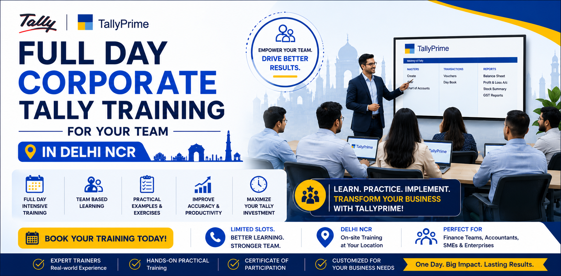 Full Day Corporate Tally Training for Your Team in Delhi NCR