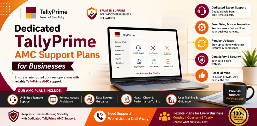 Dedicated TallyPrime AMC Support Plans for Businesses in Noida