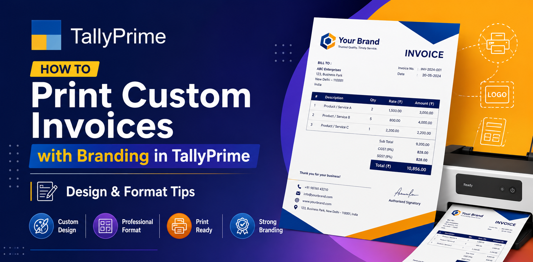 How to Print Custom Invoices with Branding in TallyPrime – Design & Format Tips