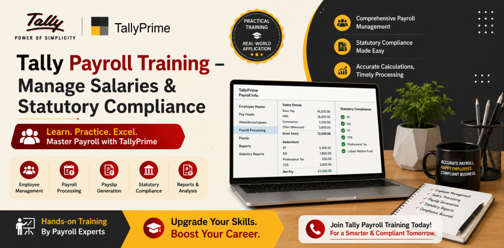 Tally Payroll Training – Manage Salaries & Statutory Compliance