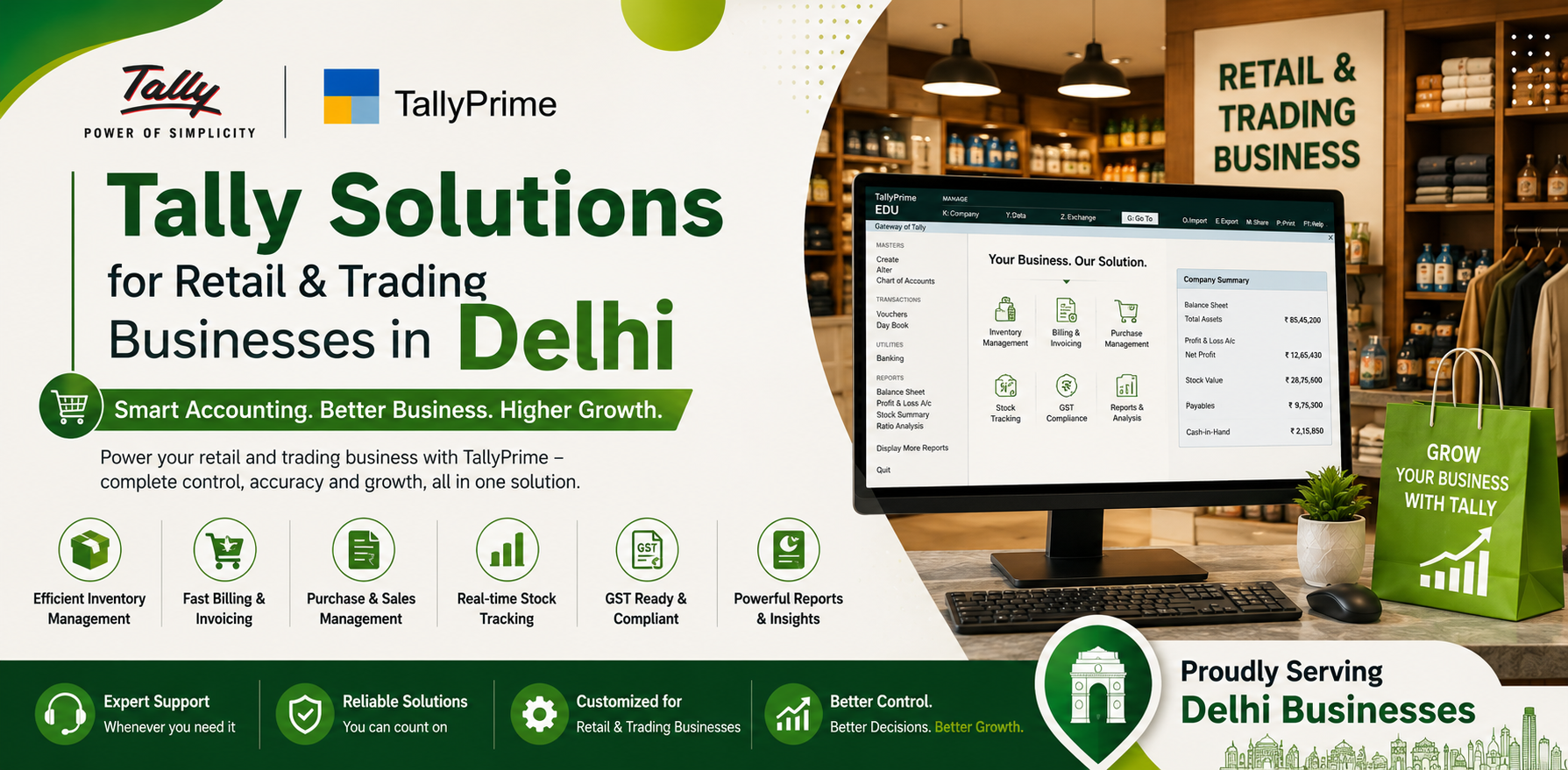 Tally Solutions for Retail & Trading Businesses in Delhi