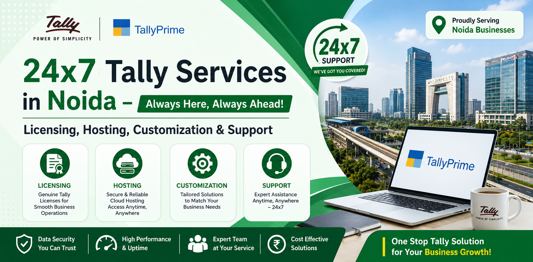 24x7 Tally Services in Noida – Licensing, Hosting, Customization & Support