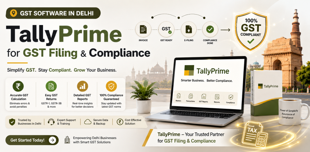 GST Software in Delhi - TallyPrime for GST Filing & Compliance