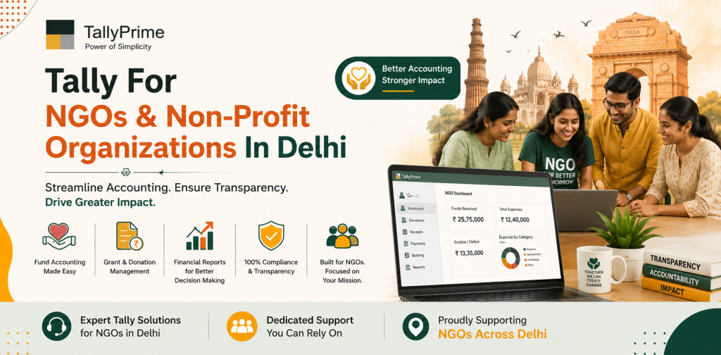 Tally For NGOs & Non-Profit Organizations In Delhi