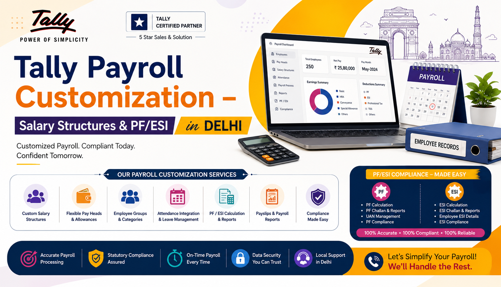 Blogs Tally Payroll Customization – Salary Structures & PF/ESI in Delhi