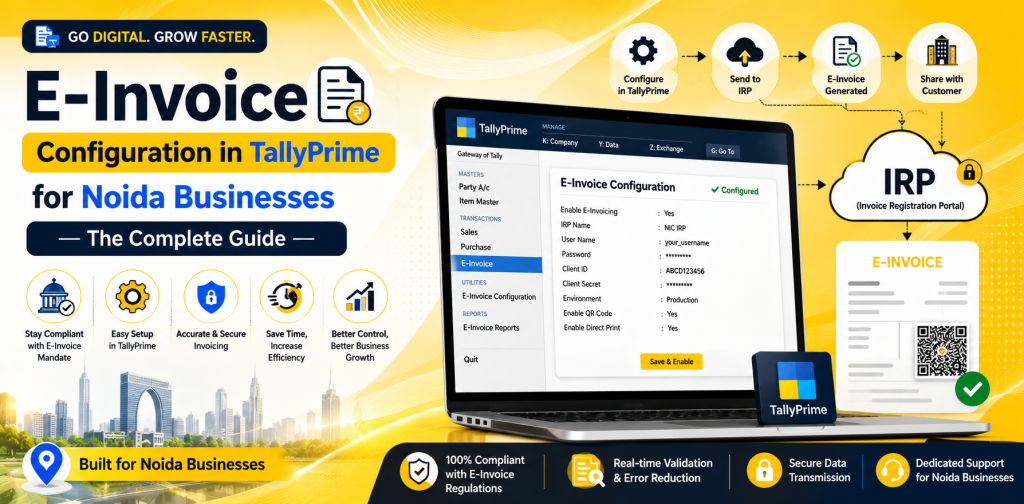 E-Invoice Configuration in TallyPrime for Noida Businesses — The Complete Guide