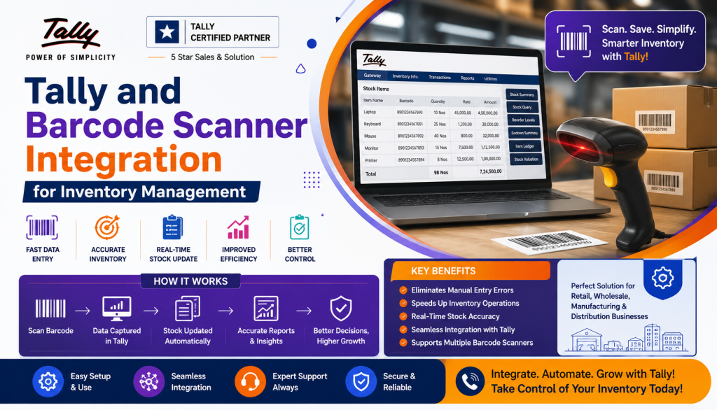 Tally and Barcode Scanner Integration for Inventory Management