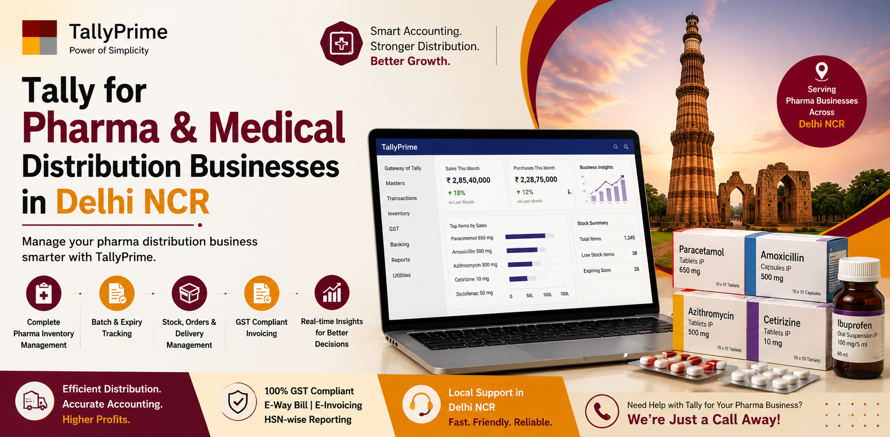 Tally for Pharma & Medical Distribution Businesses in Delhi NCR