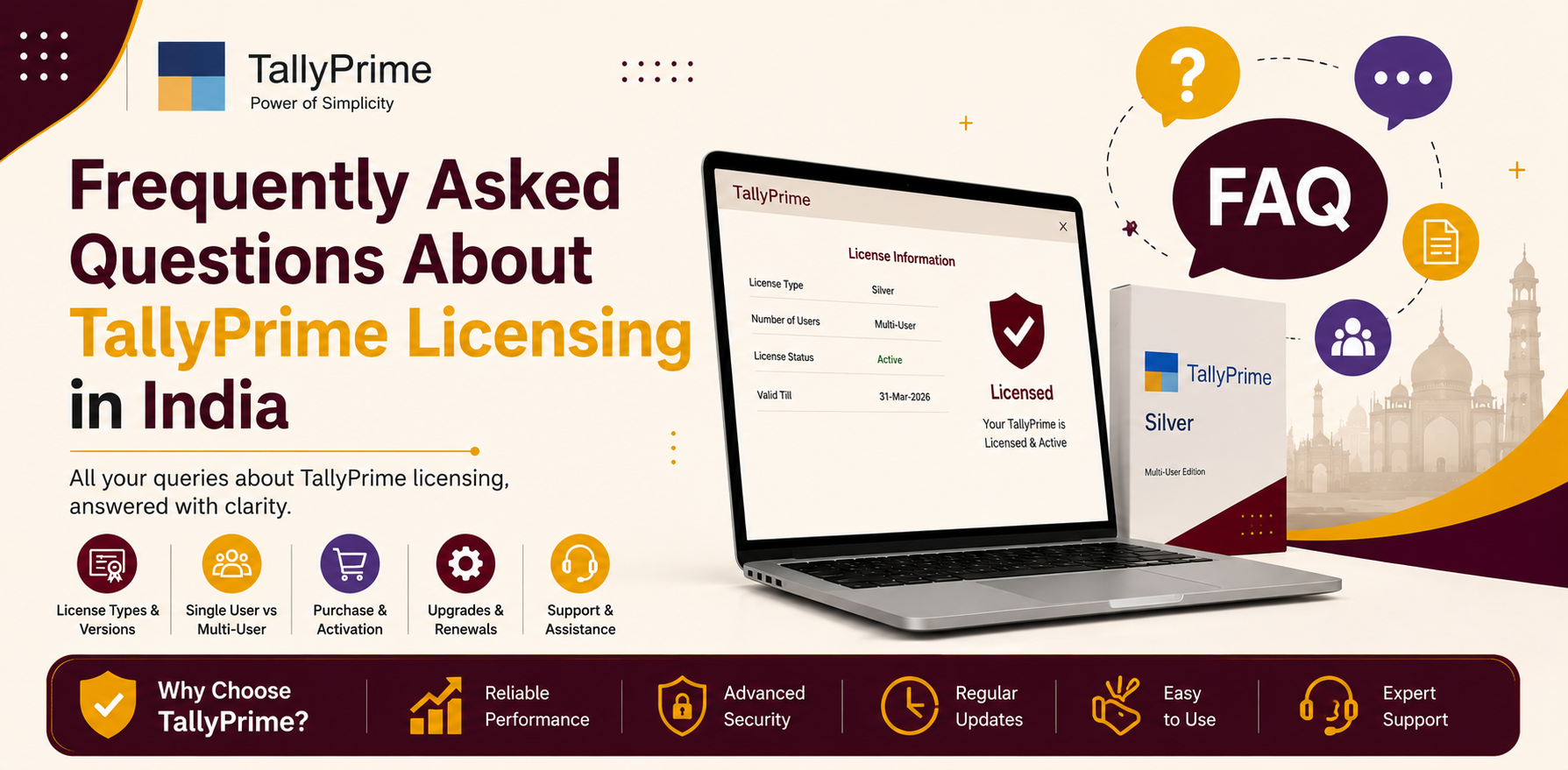 Frequently Asked Questions About TallyPrime Licensing in India