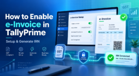 how to enable e invoice in tallyprime setup & generate irn