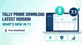 Infographic of Downloading Tally Prime Latest Version